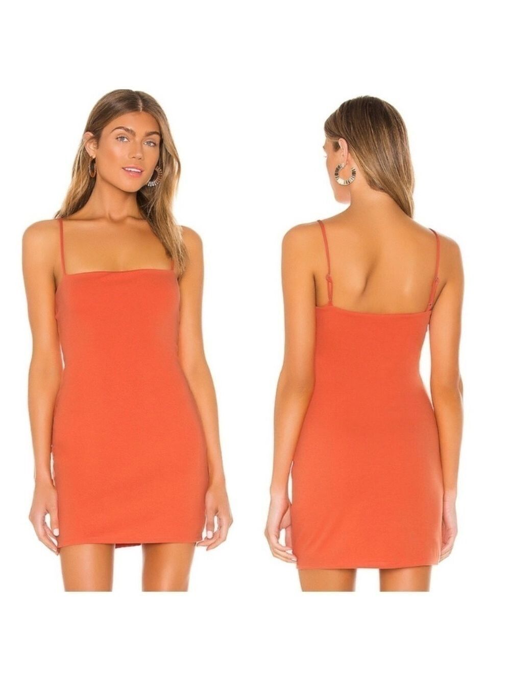 Lovers + Friends Olsen Jersey Knit Mini Dress in Orange